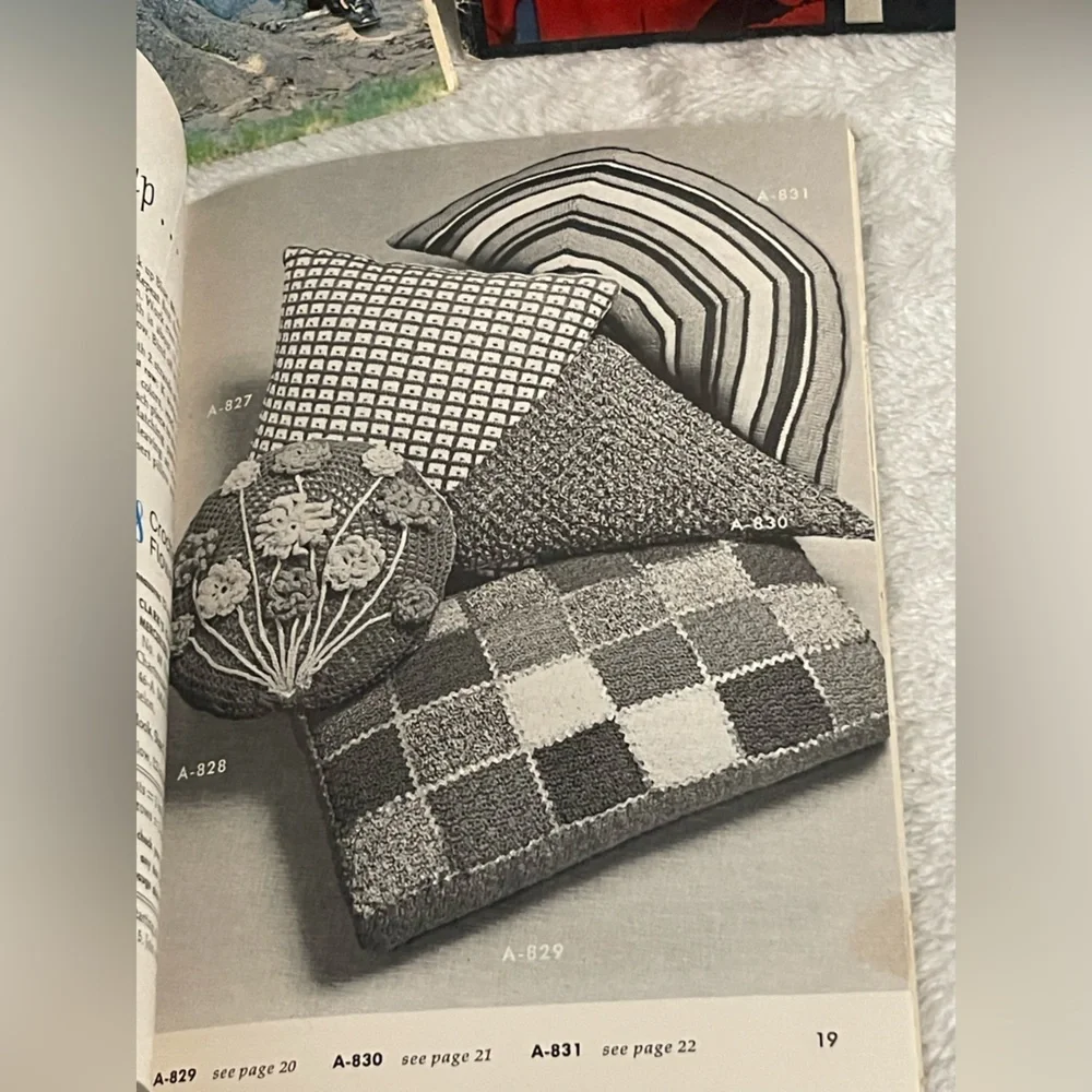Three vintage magazines patterns for knitting and crochet
